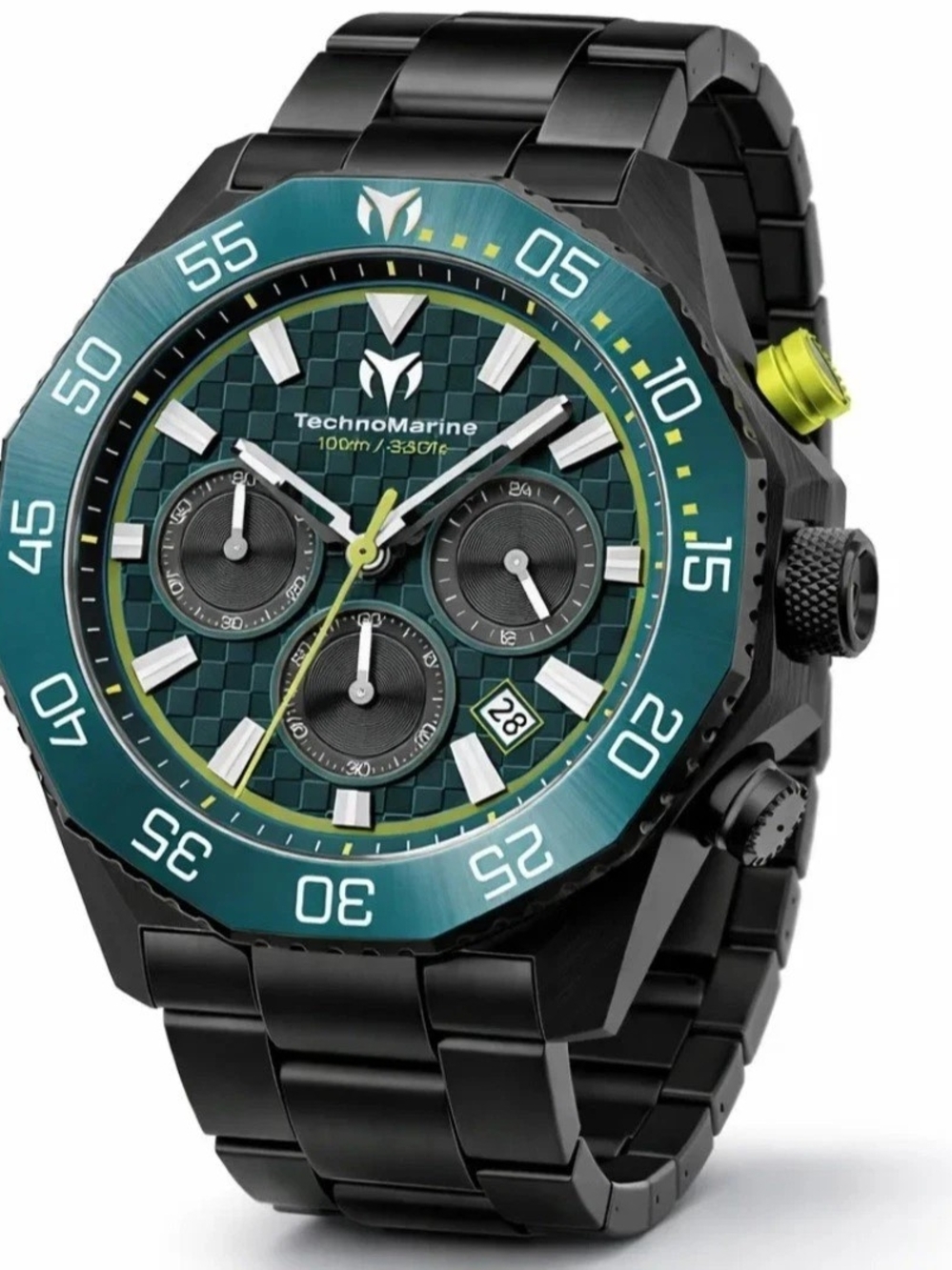 TechnoMarine Racing Legends Men's Watch - 44.2mm Black Green TM-525022 New nib